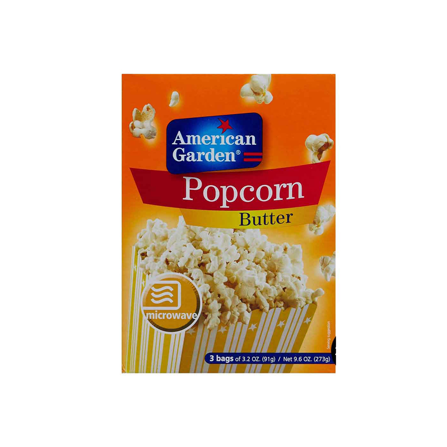 American Garden Microwave Popcorn Butter 273 grams