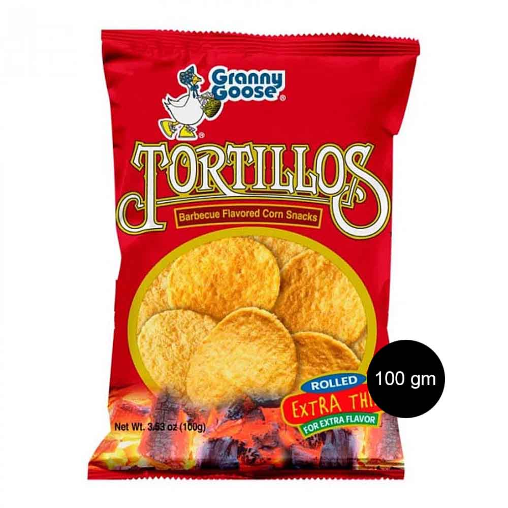 Granny Goose Tortillos Bbq Flavored Corn Snacks 100 grams