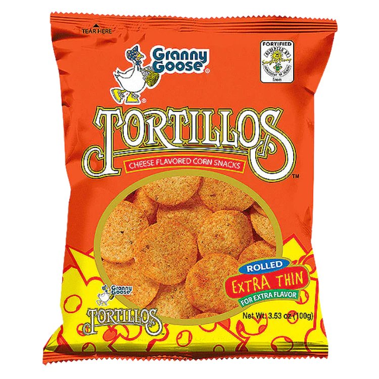 Granny Goose Tortillas Cheese Flavored Corn Snacks 100 grams