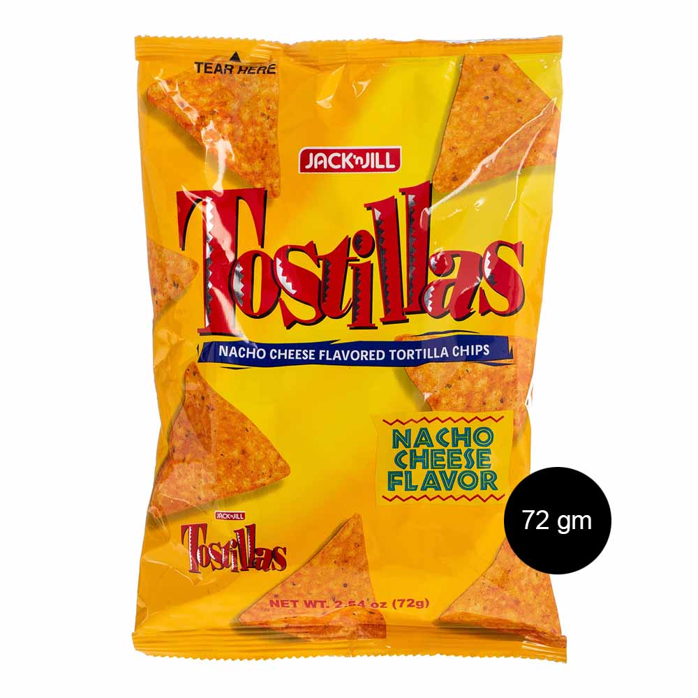 Jack N Jill Tostillas Nacho Cheese Flavored 72 grams
