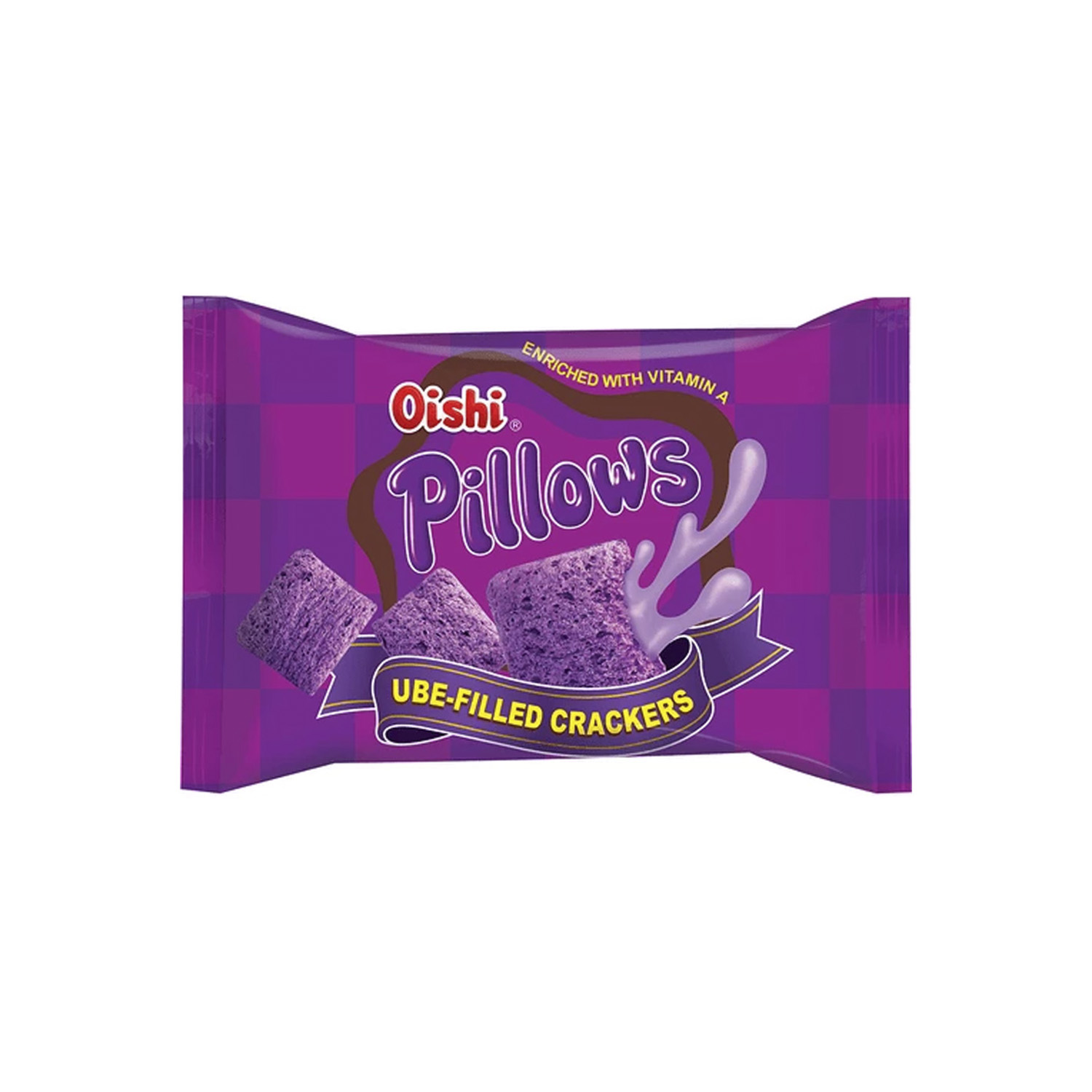 Oishi Pillows Ube Filled Cracker 24 grams