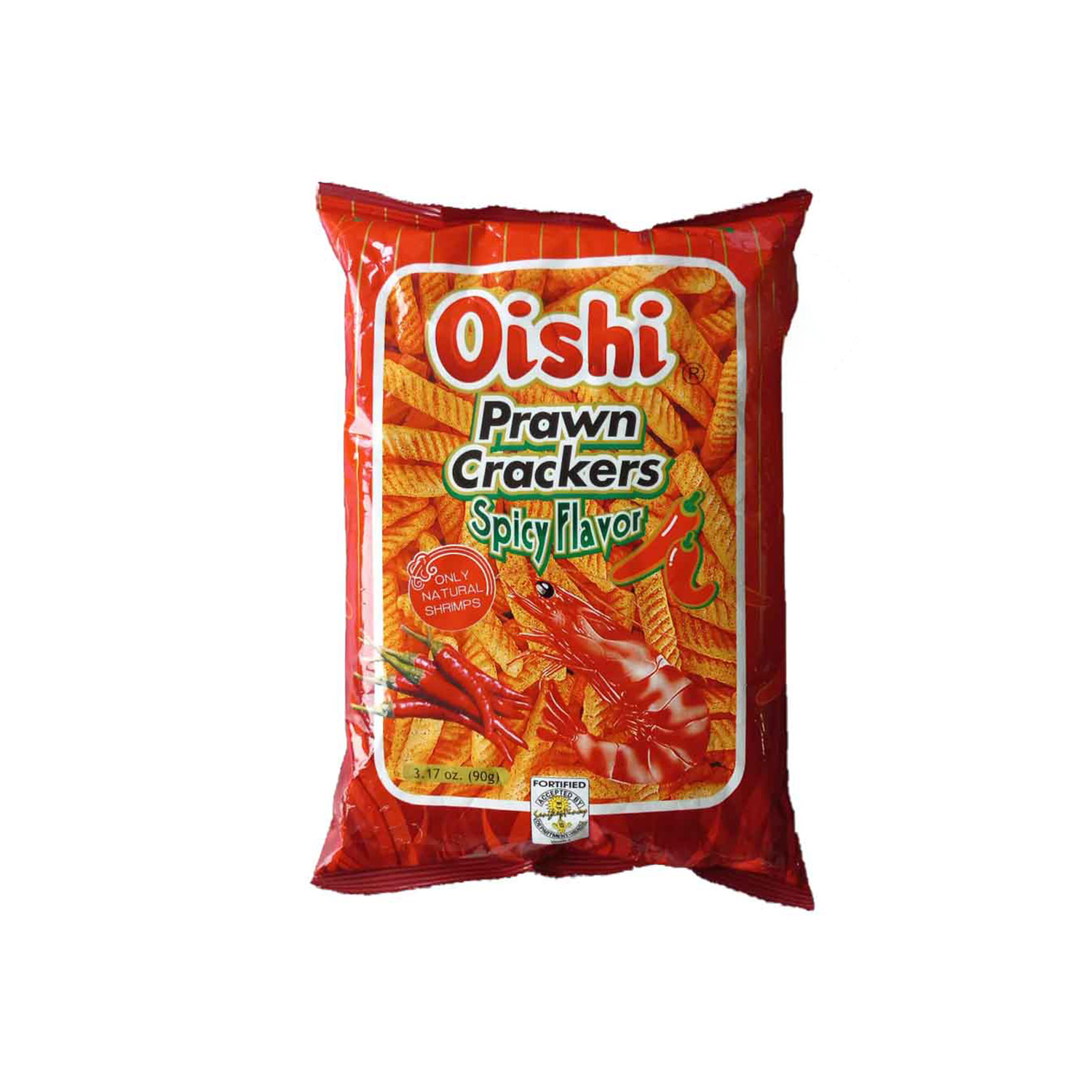 Oishi Prawn Crackers Spicy Flavor 90 grams