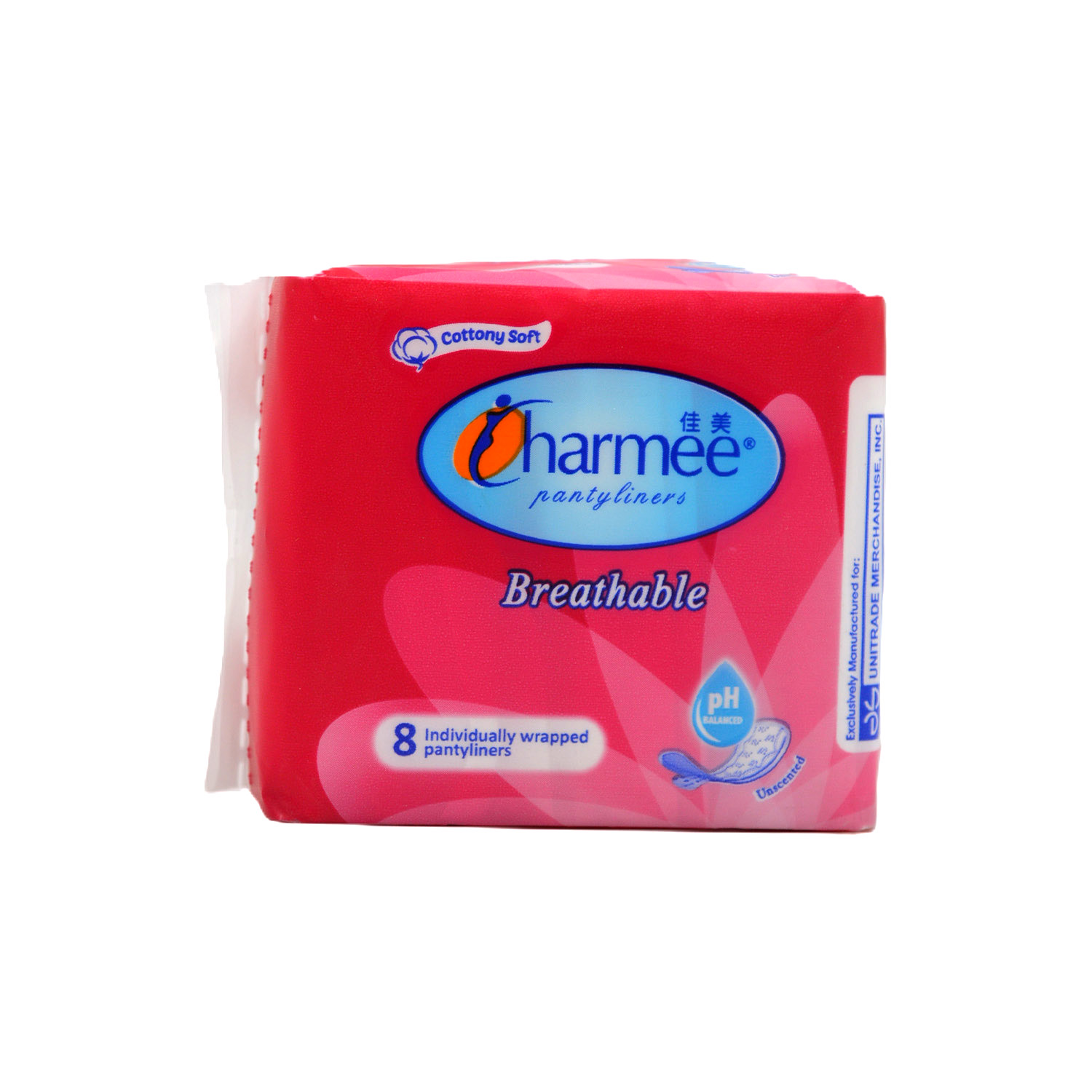 Charmee Pantyliners Breathable Unscented 8 pieces