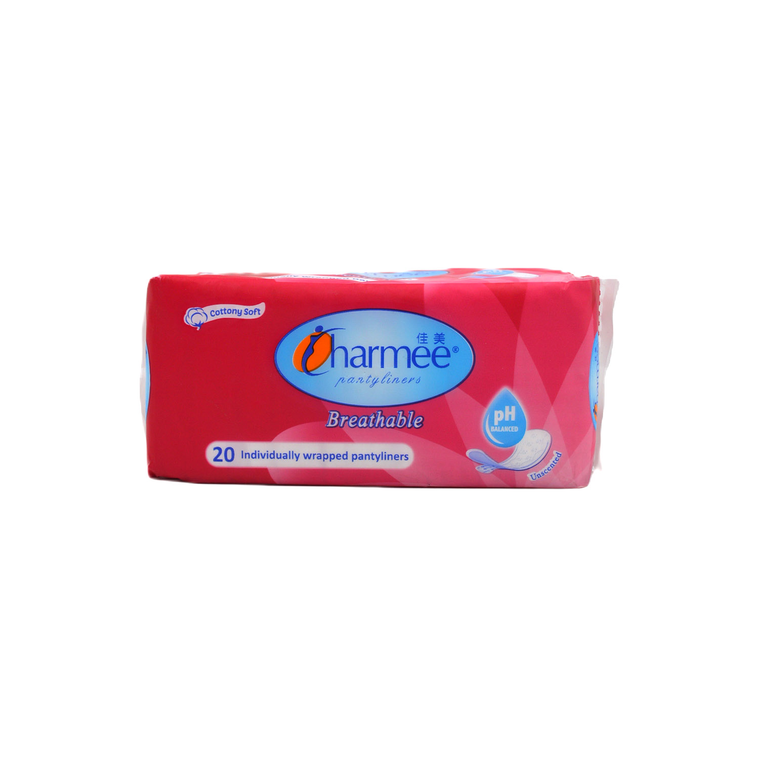 Charmee Panty Liner Unscented Breathable 20 pieces