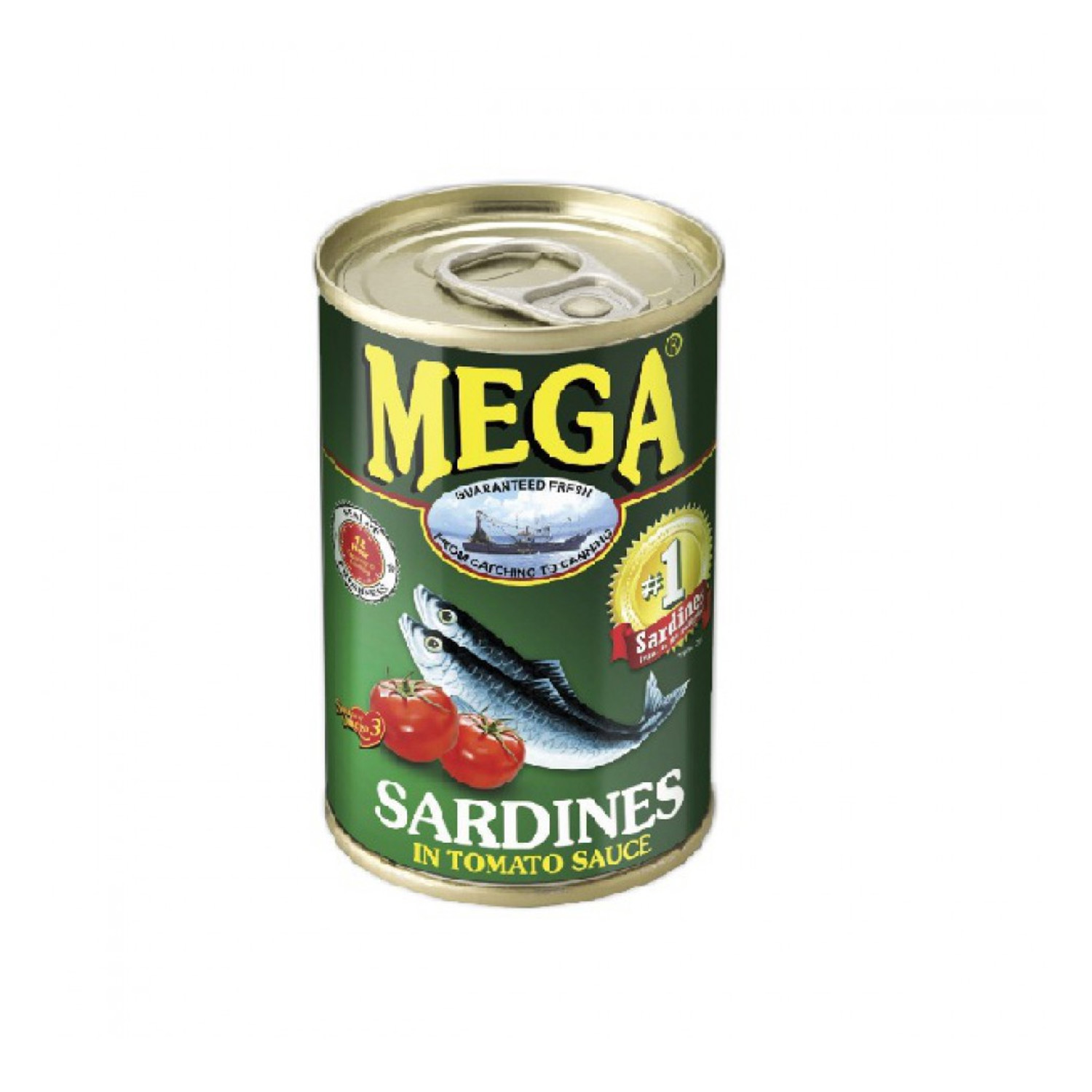 Mega Sardines Green In Tomato Sauce 155 grams