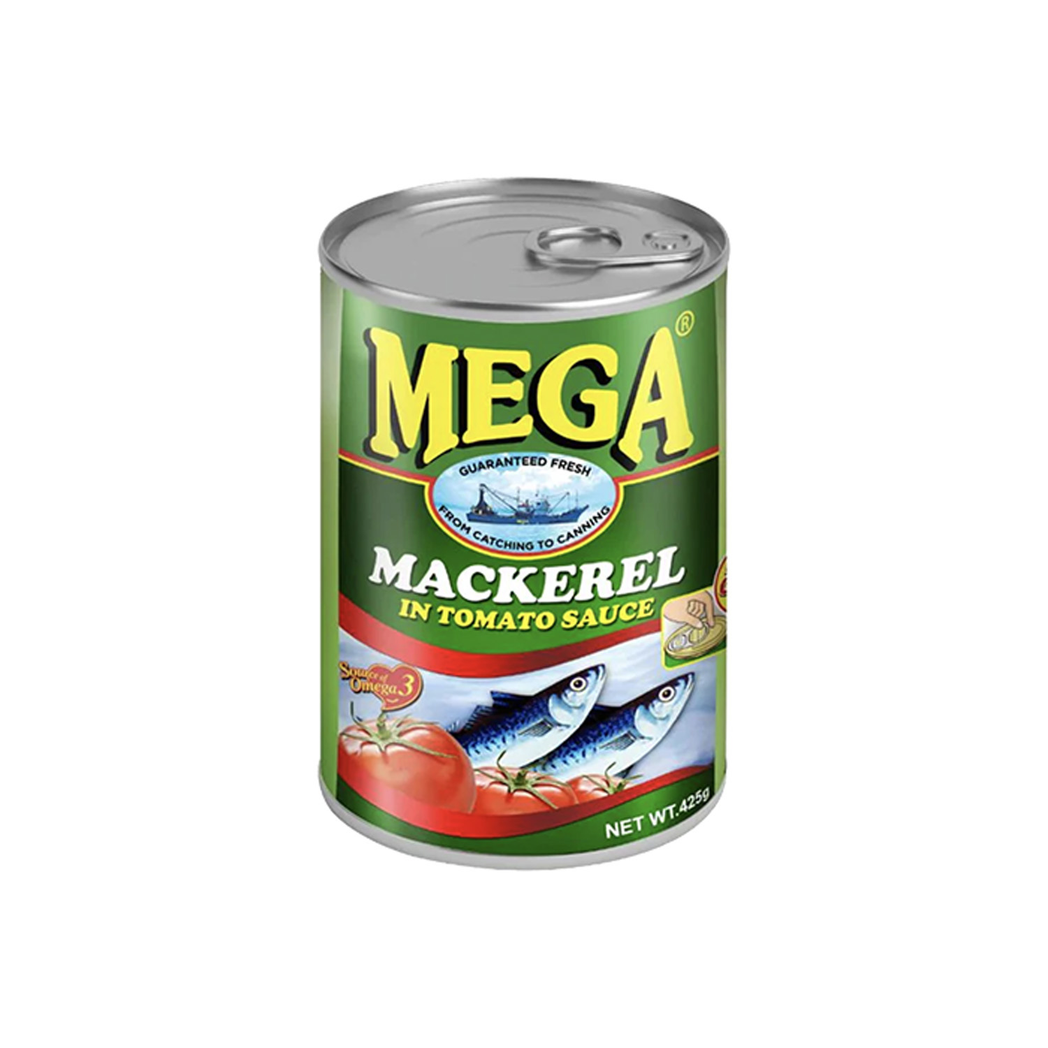 Mega Mackerel Green In Tomato Sauce 425 grams