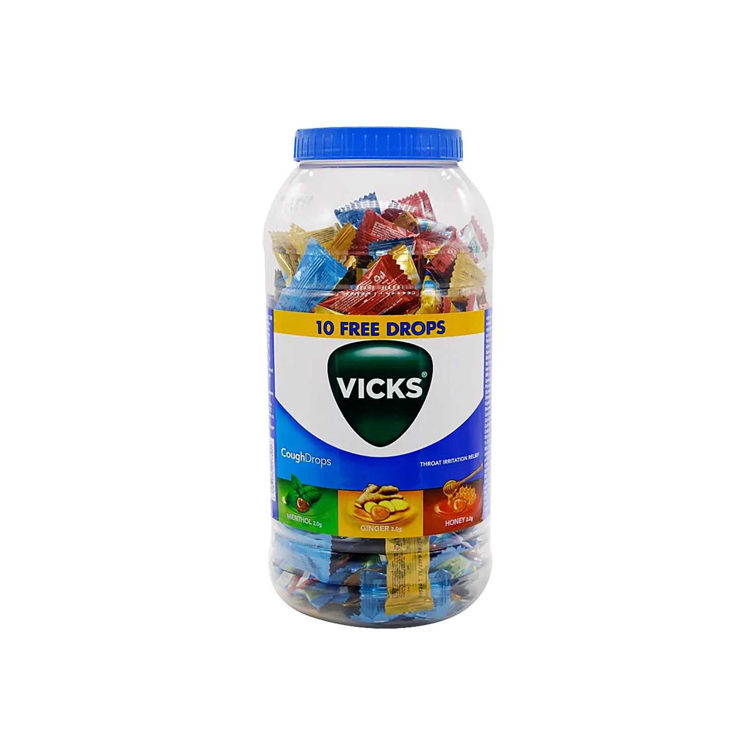 Vicks Cough Drops Jar 305N ( 295 + 10 Free ) 16 x 1.8 grams