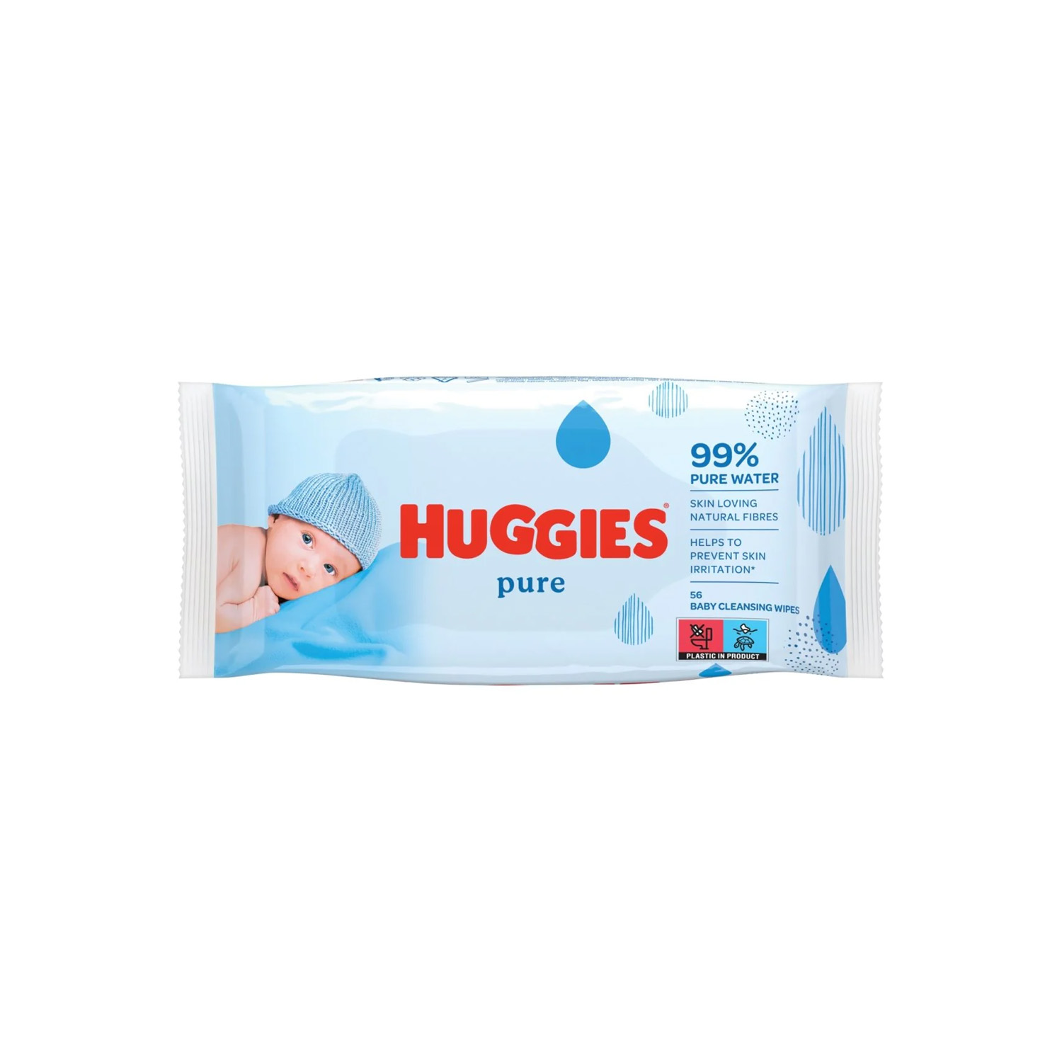 Huggies Baby Wipes Pure 56 pieces