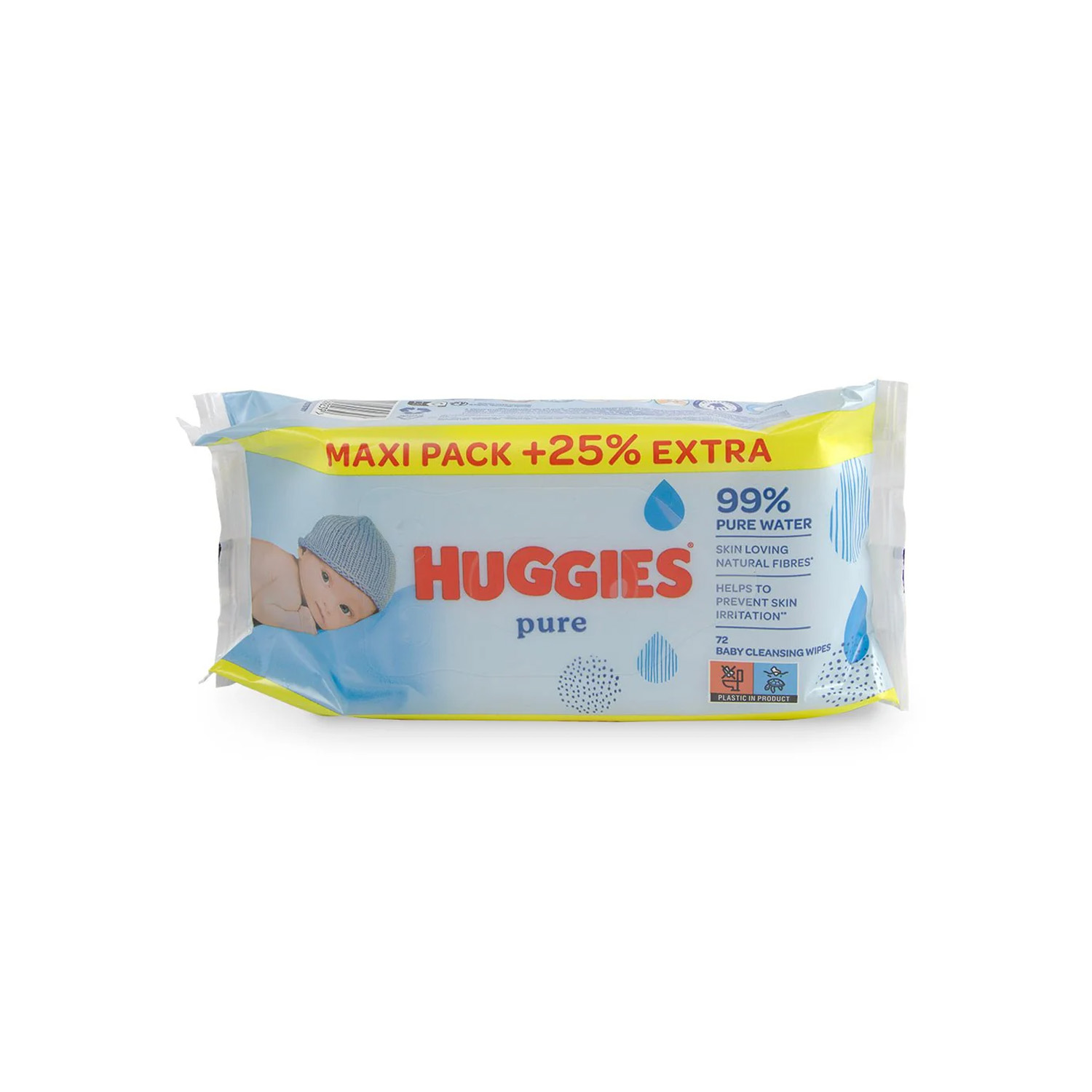 Huggies Baby Wipes Pure 72 pieces