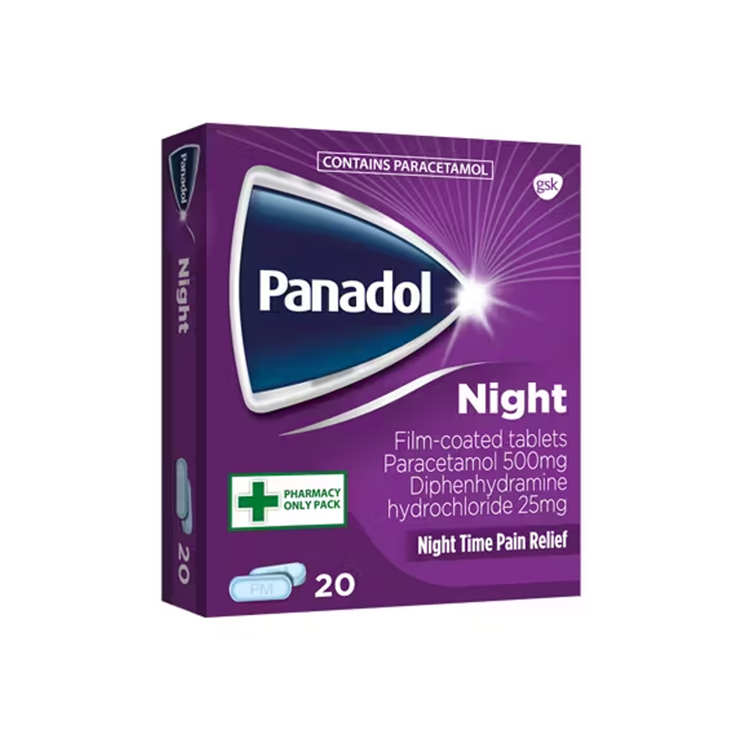 Panadol Night (Paracetamol) 24 tablets