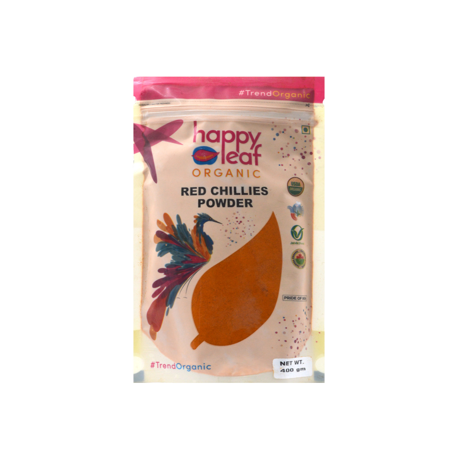 Happy Leaf Organic Red Chilies Powder Regular 400 grams