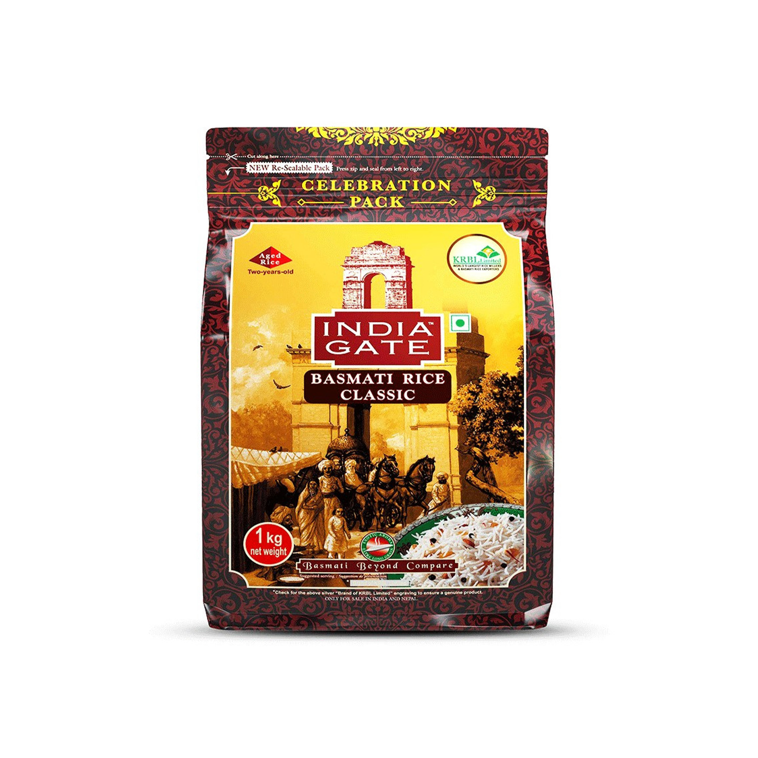 India Gate Basmati Rice Classic 1 kilogram