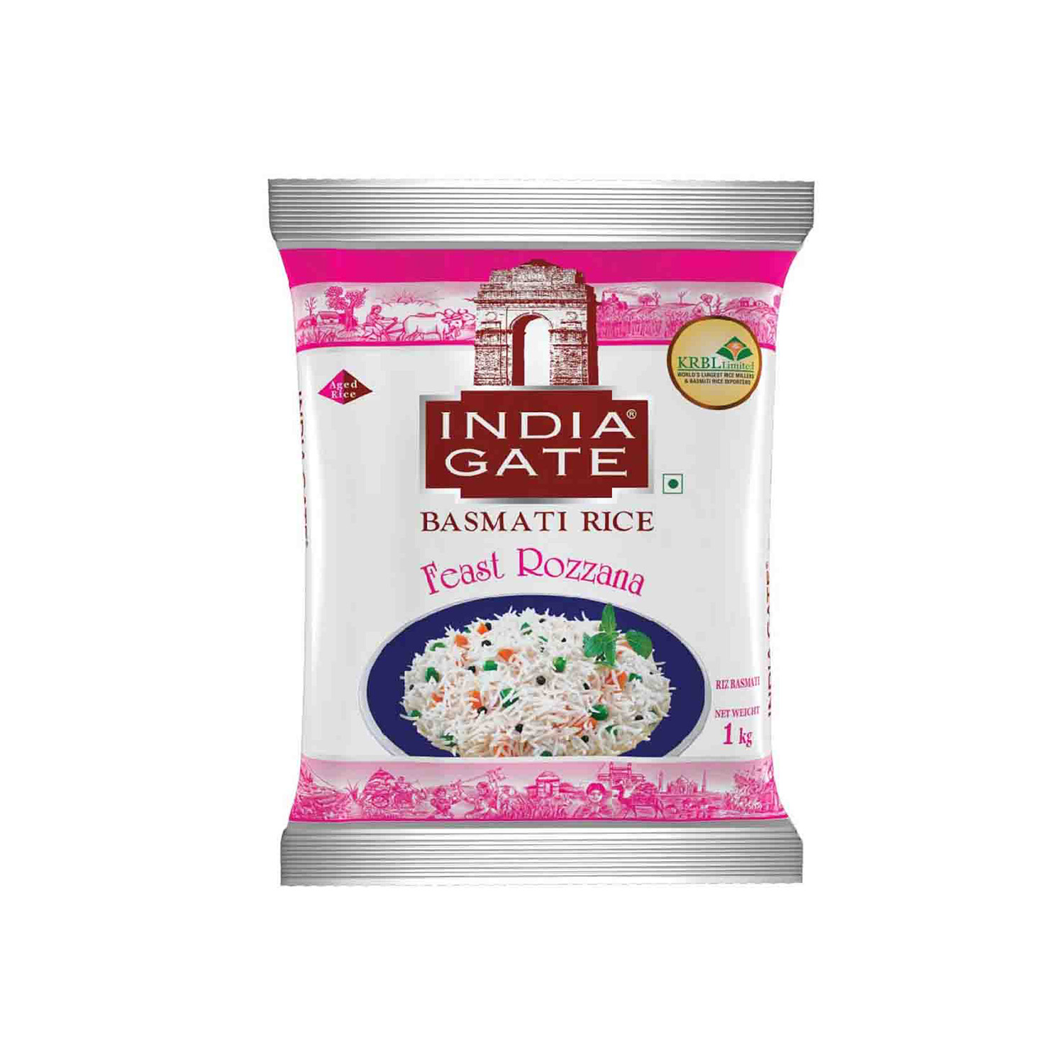India Gate Feast Rozzana Basmati Rice 1 Kilogram