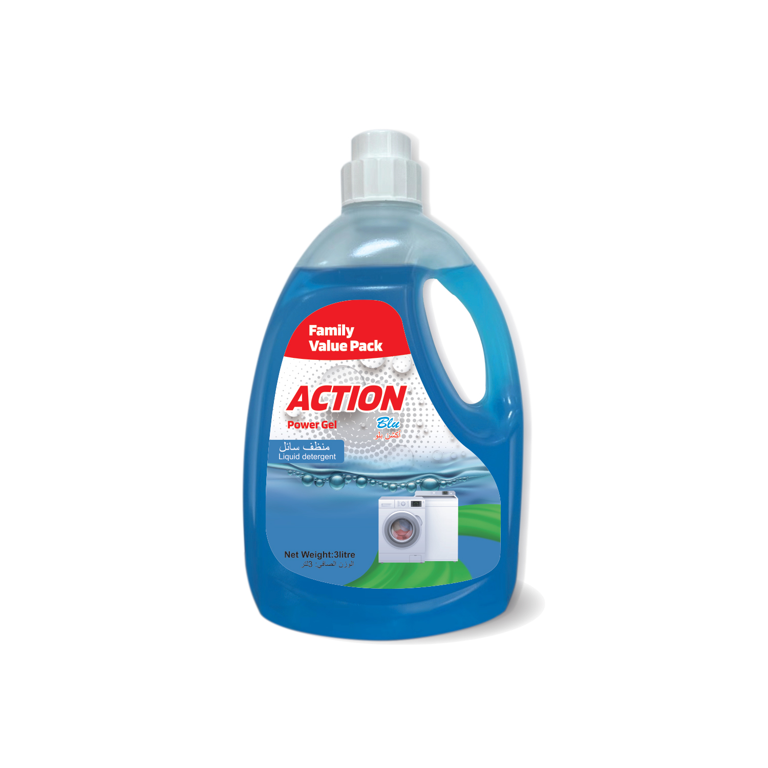 Action Blu Detergent Liquid 3 litres