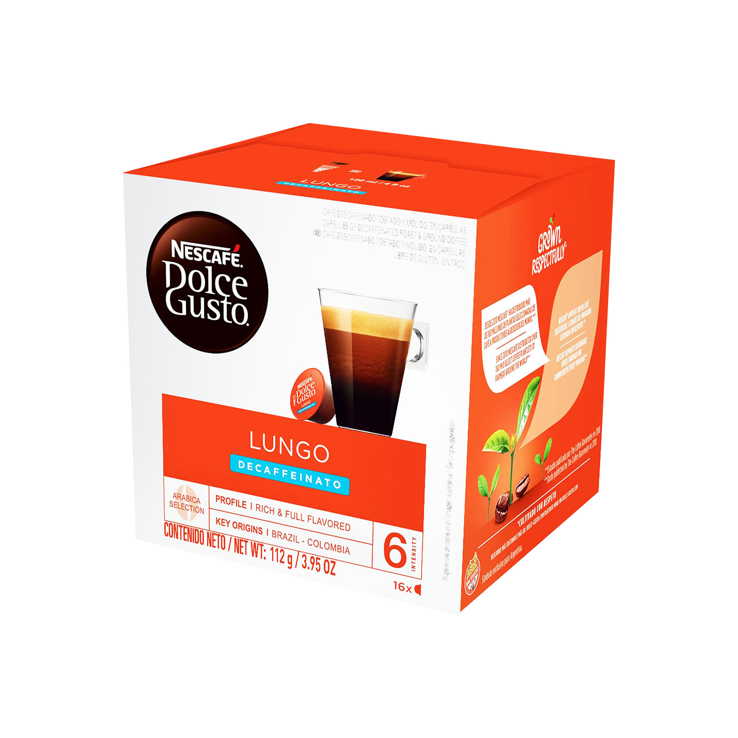 Nescafe Dolce Gusto Lungo Decaffeinato 16 Coff Caps 112 grams