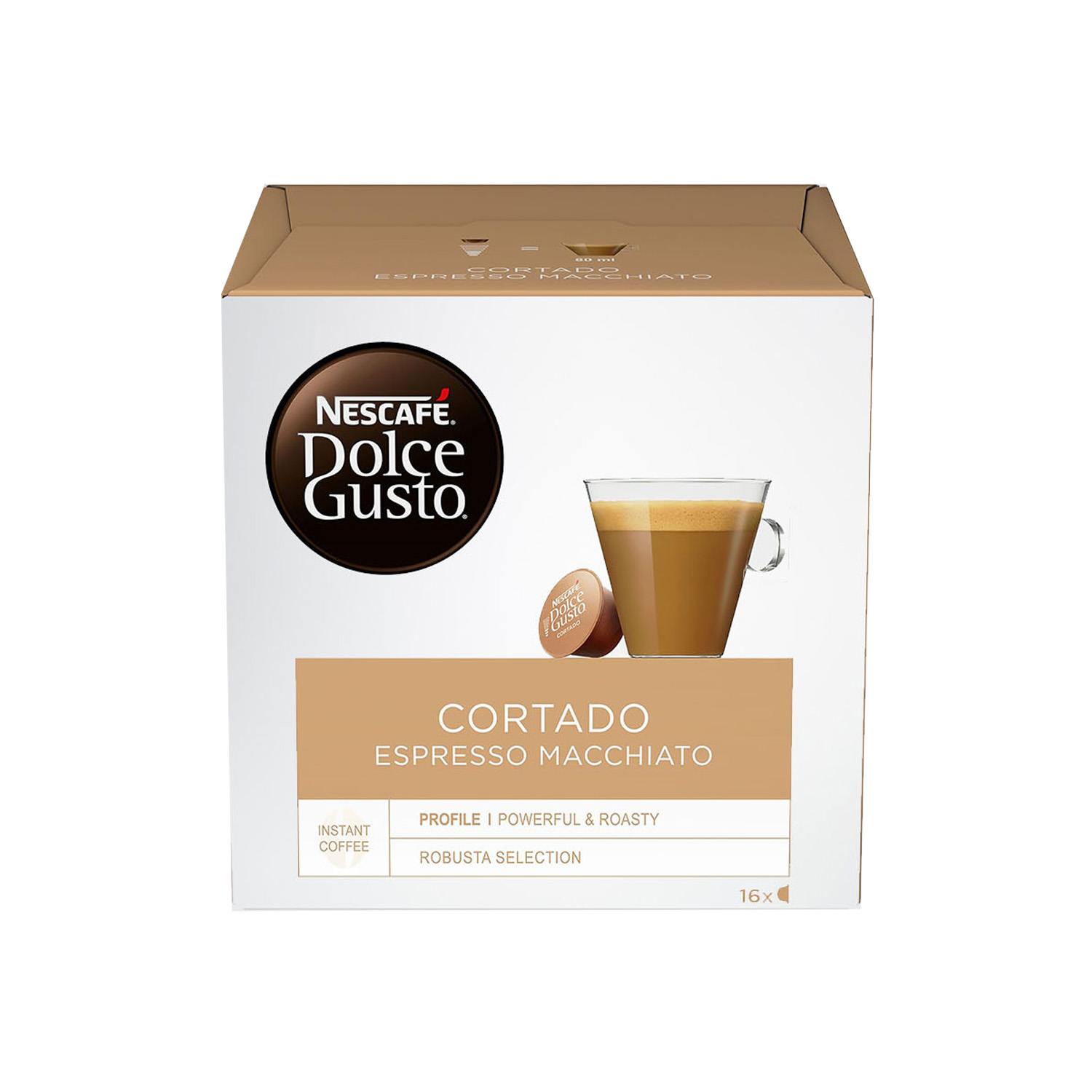 Nescafe Cortado Espresso Macchiato 16 Coffee Capsules 100.8 grams