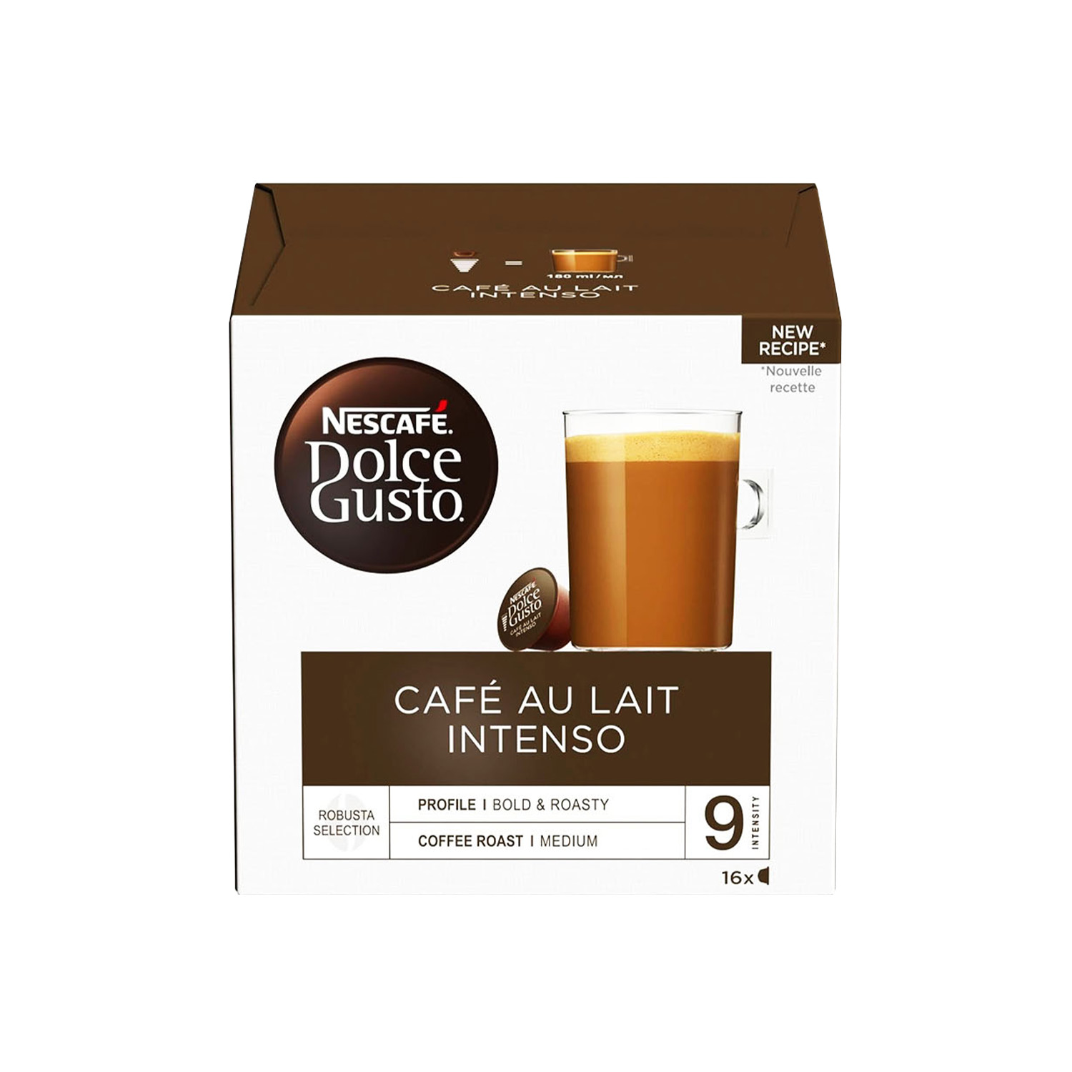 Nescafe Dolce Gusto Cafe Au Lait Intenso 16 Capsules 160 grams