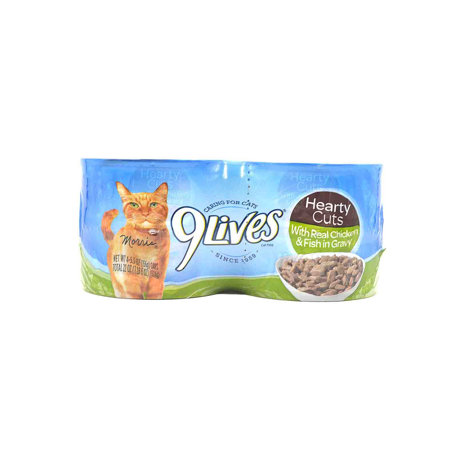 9Lives With Real Chicken & Fish In Gravy 4 X 5.5 oz