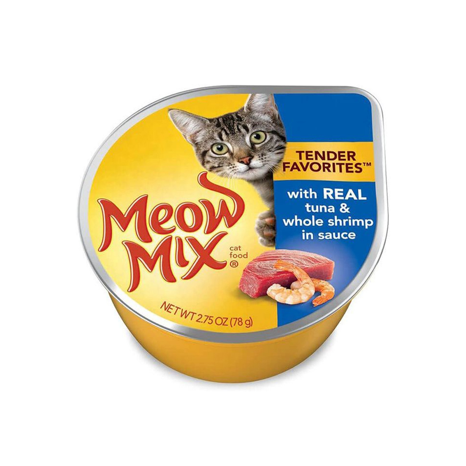Meow Mix Tenders In Sauce With Real Tuna & Whole Shrimp 2.75 ounces