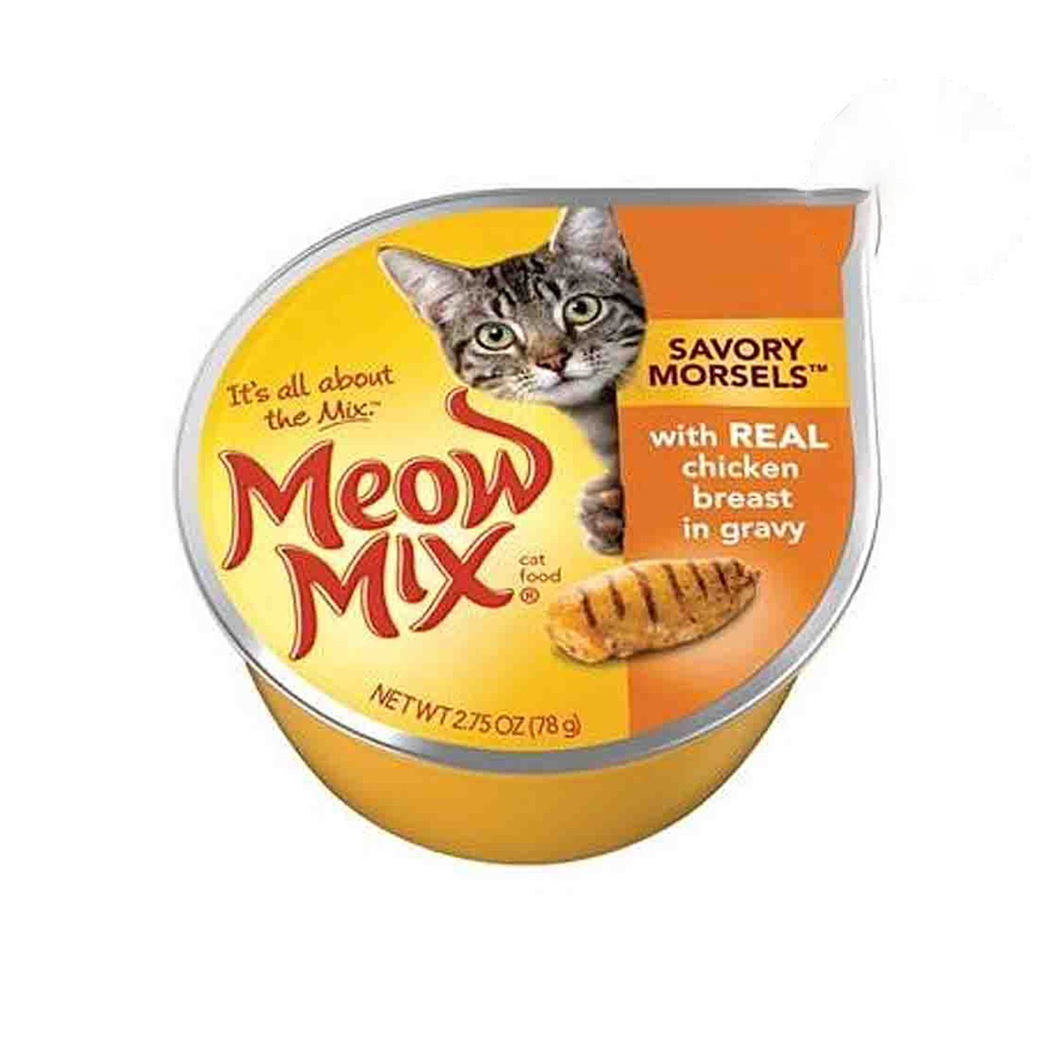 Meow Mix Chunks In Gravy With Real Chicken Breast 2.75 ounces