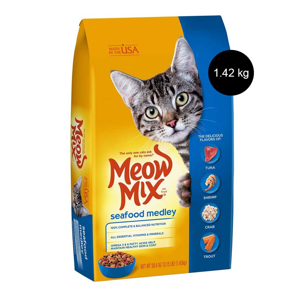 Meow Mix Seafood Medley Bag 1.43 kilograms