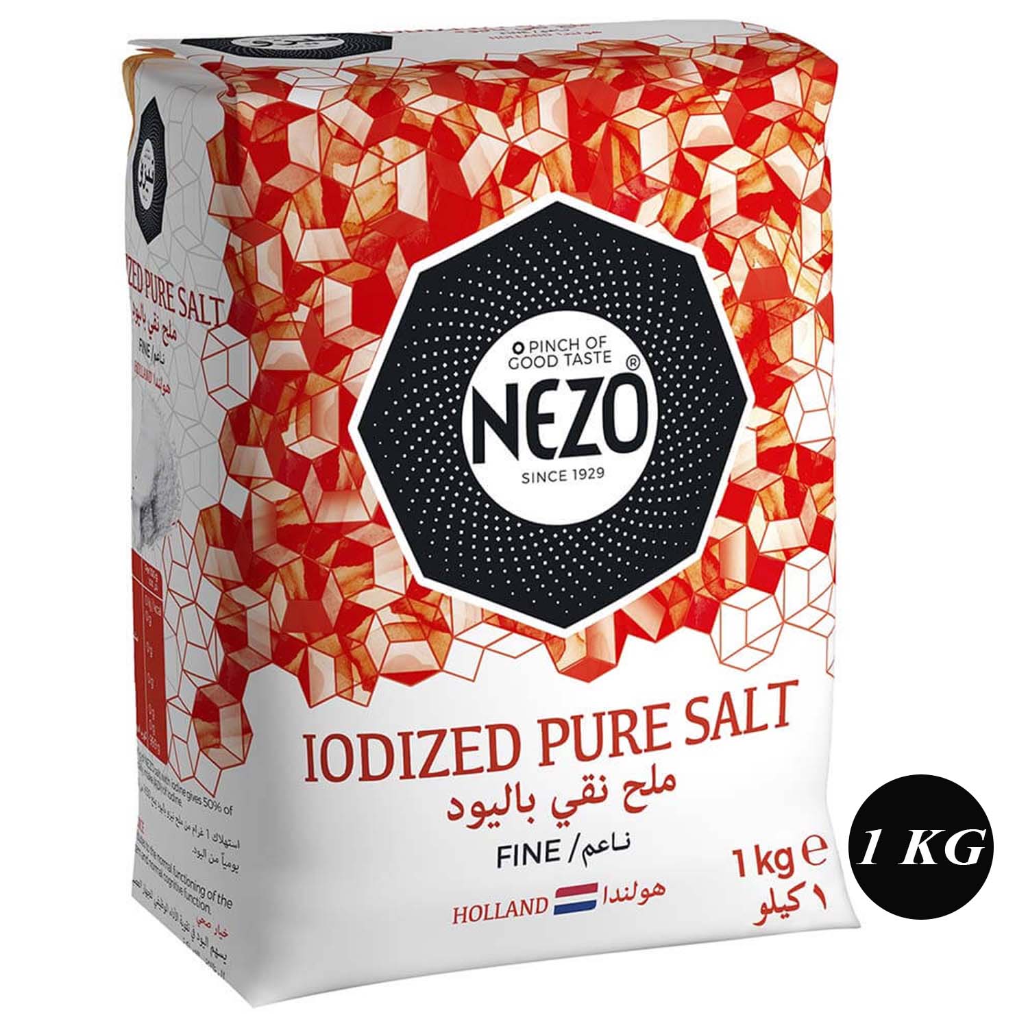 Nezo Iodized Table Salt Fine Red 1 Kilogram