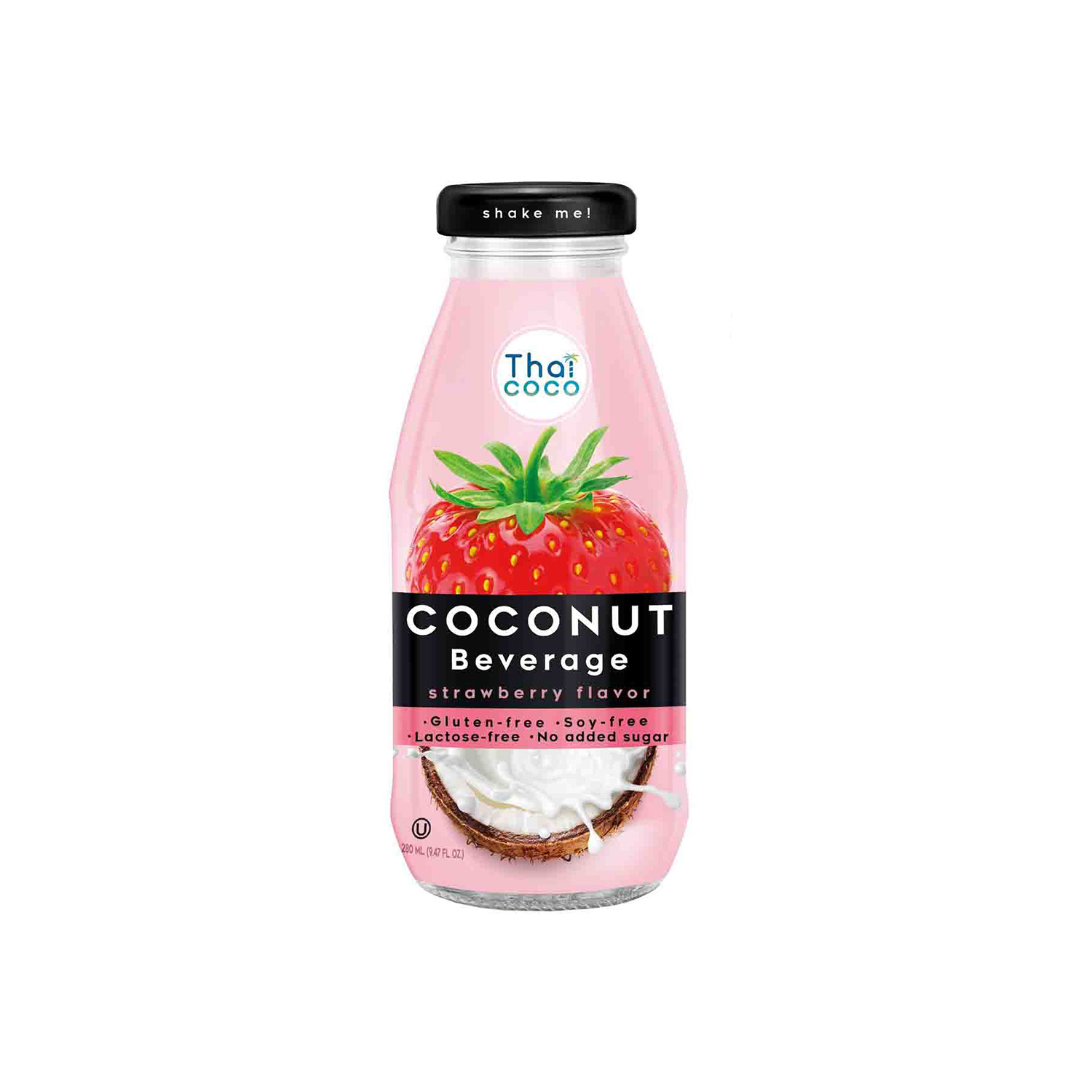 Thai Coco Coconut Beverage Strawberry Flavor 280 millilitres