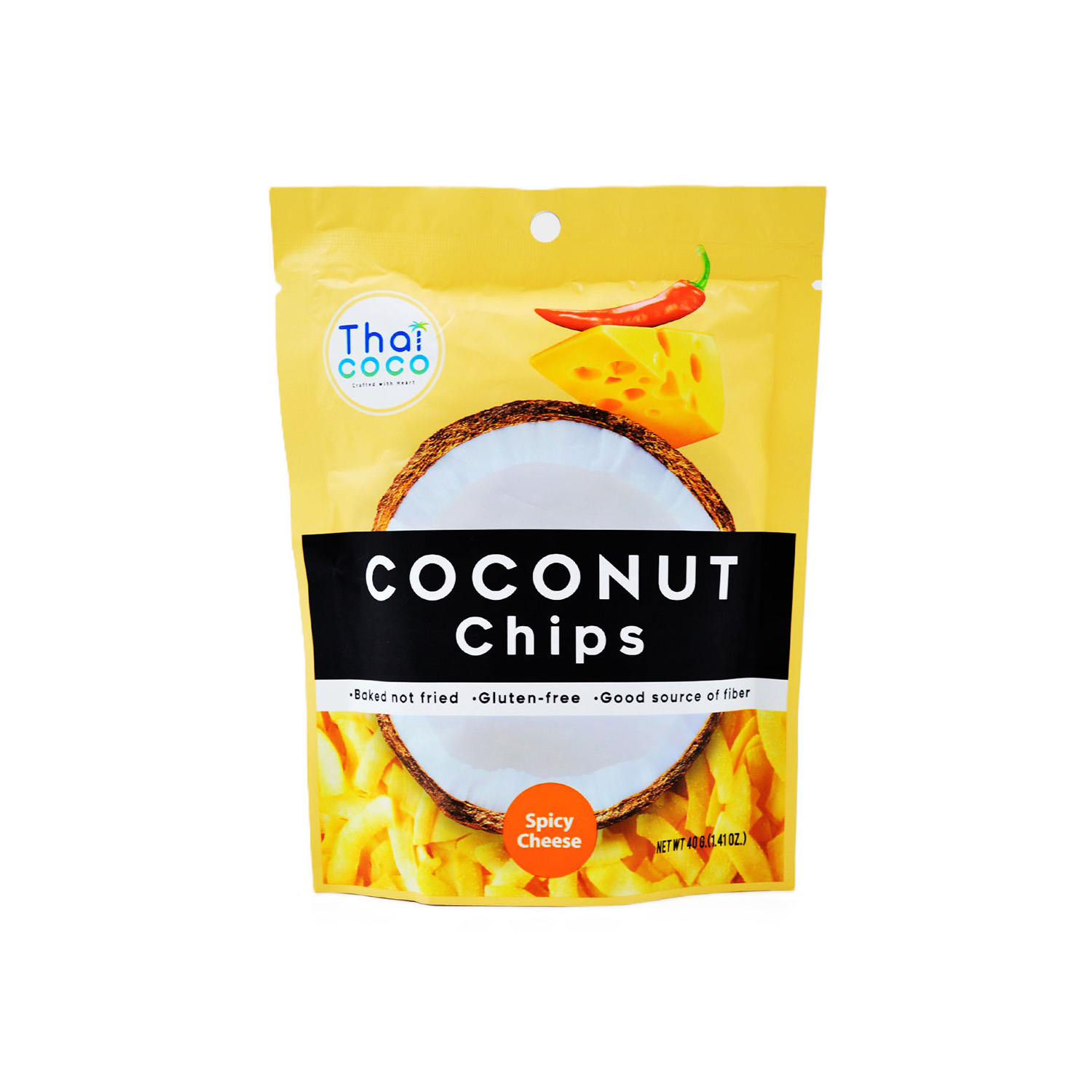 Thai Coco Coconut Chips Spicy Cheese 40 grams