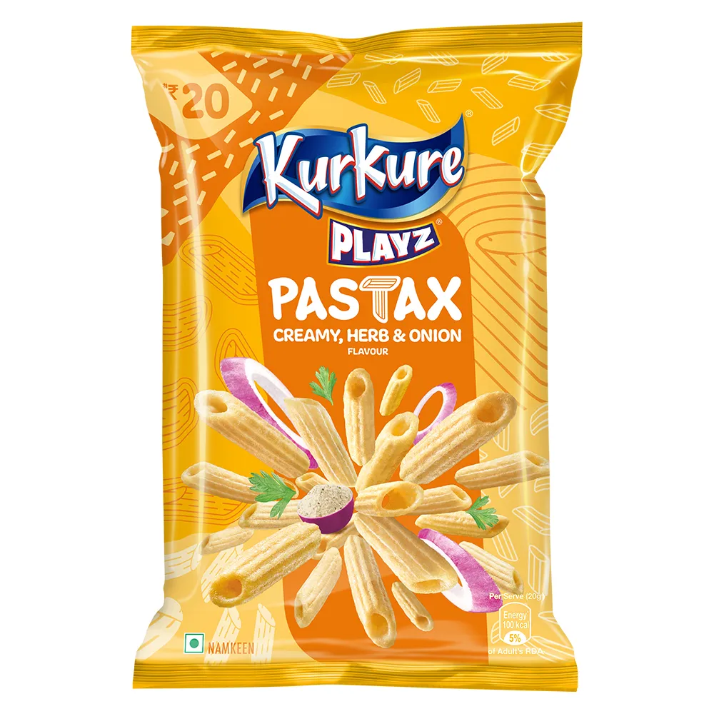 Kurkure Playz Pasta X Creamy, Herbs & Onion 55 grams