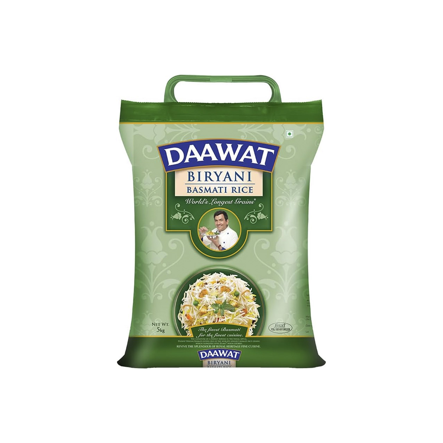 Daawat Extra Long Grain White Basmati Rice 5 kilograms
