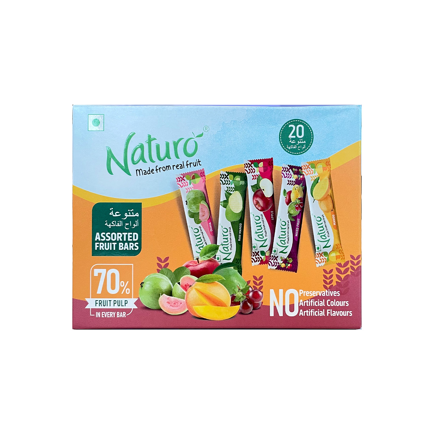Naturo Assorted Fruit Bars 140 grams
