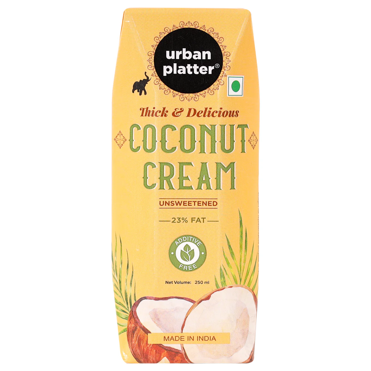 Urban Platter Unsweetened Coconut Cream 250 Ml