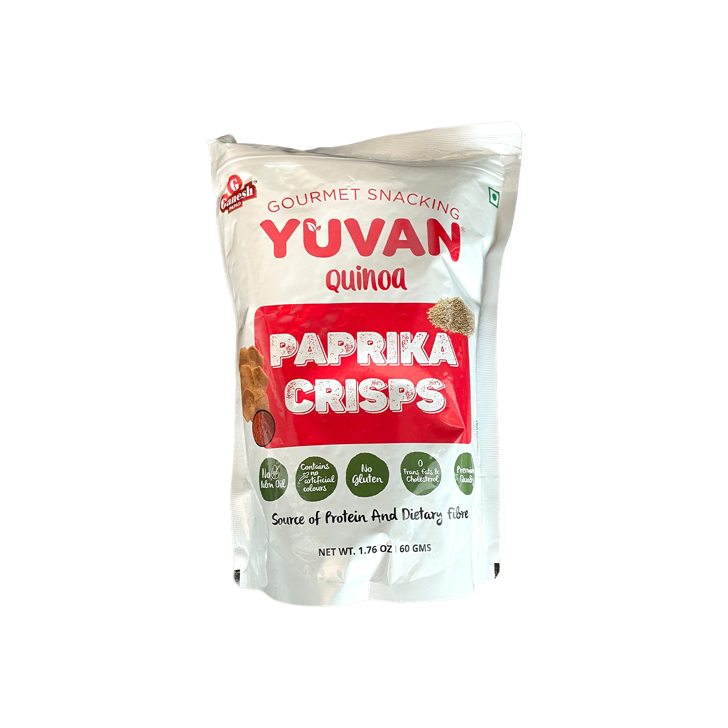 Yuvan Quinoa Paprika Crisps 60 grams