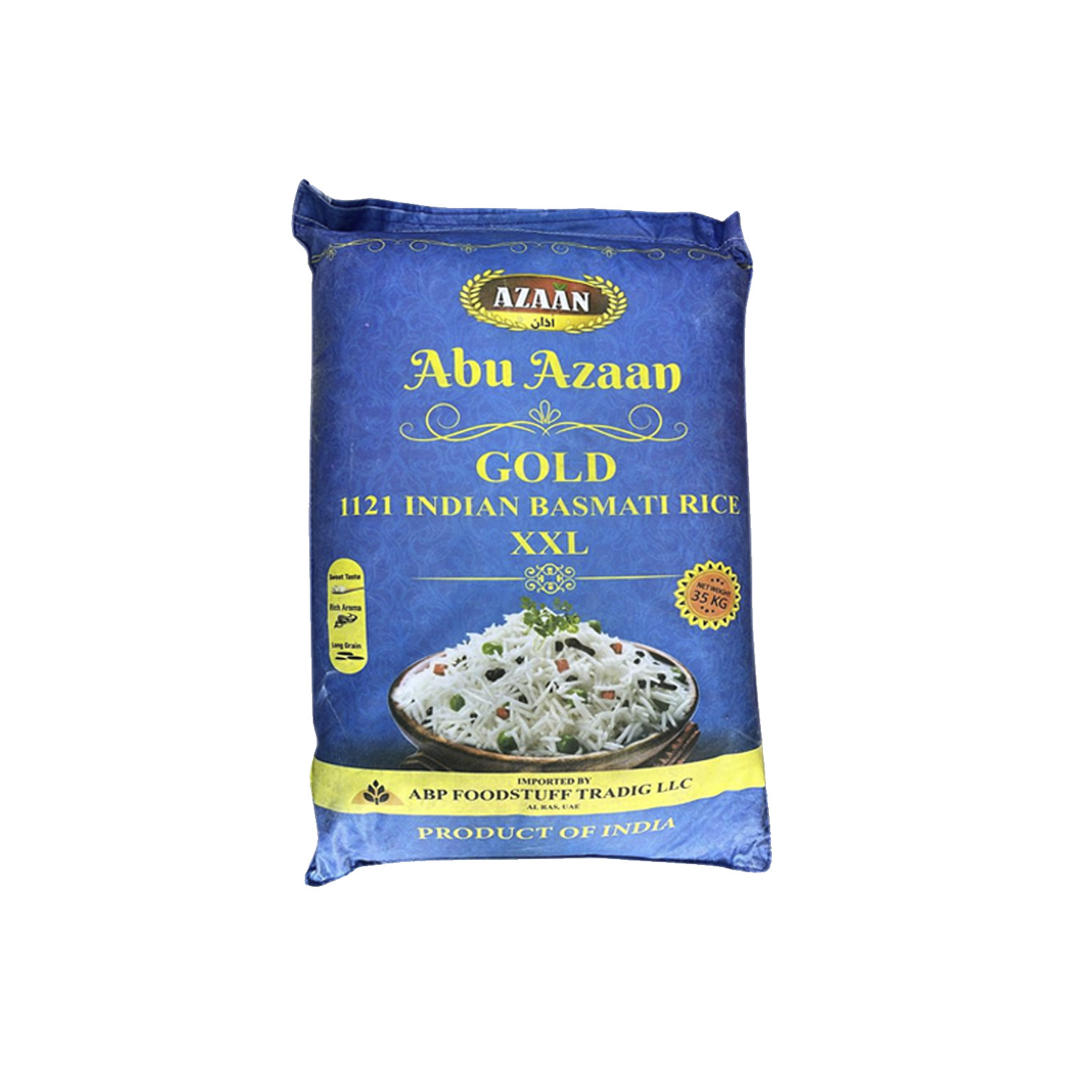 Abu Azaan Gold Indian Basmati Rice 1121 35 Kilograms