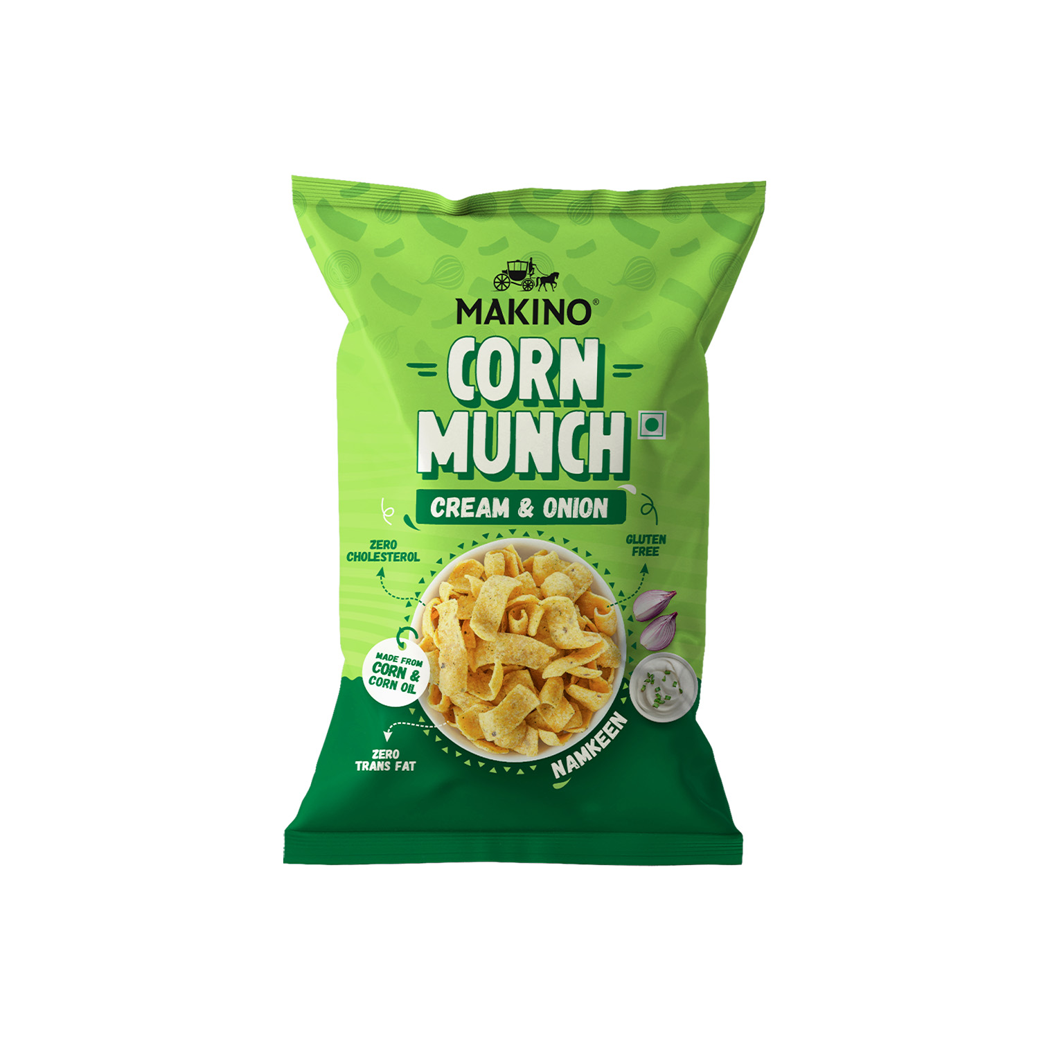 Makino Corn Munch Cream & Onion 150 grams