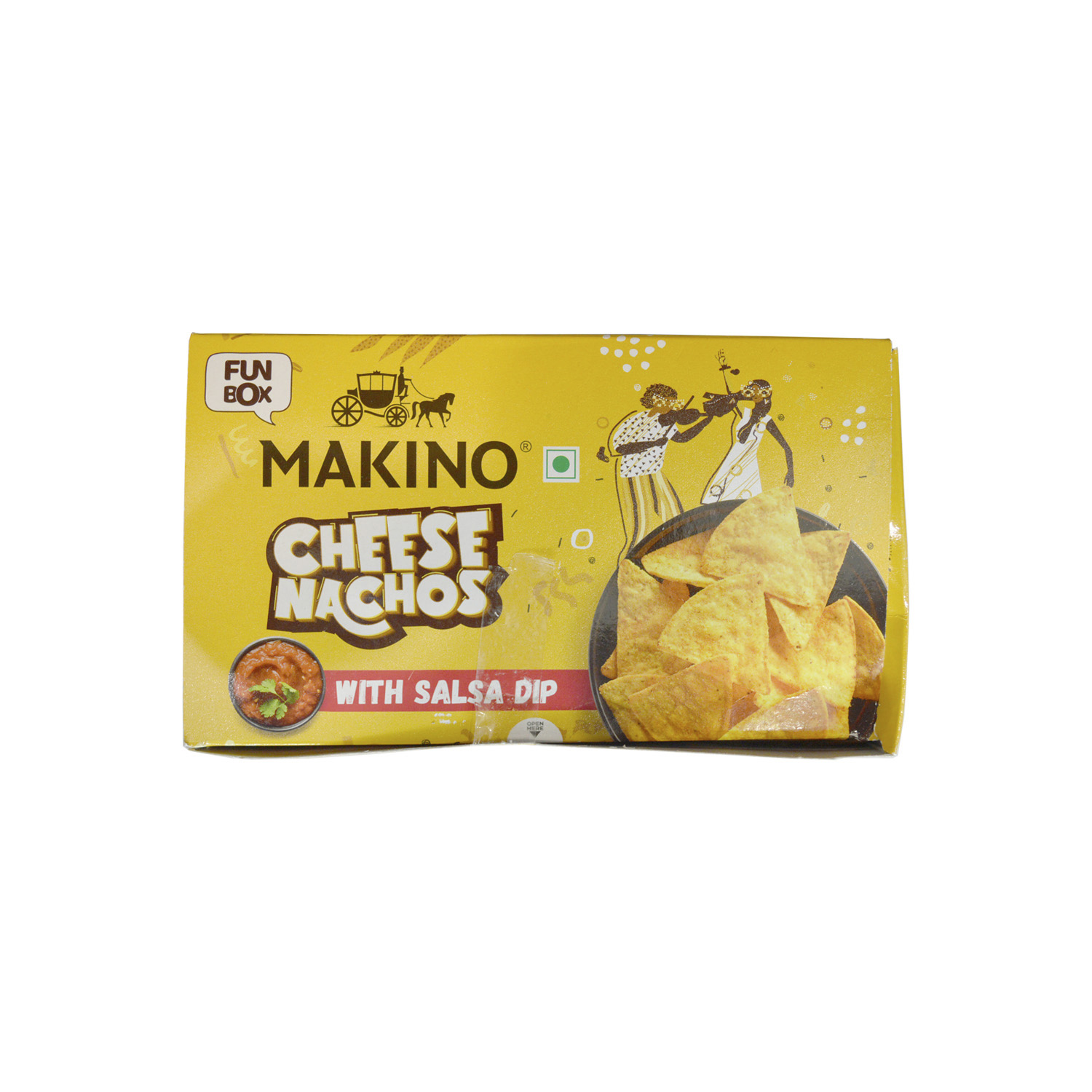 Makino Nacho Chips Funbox Cheese And Salsa Dip 40 grams