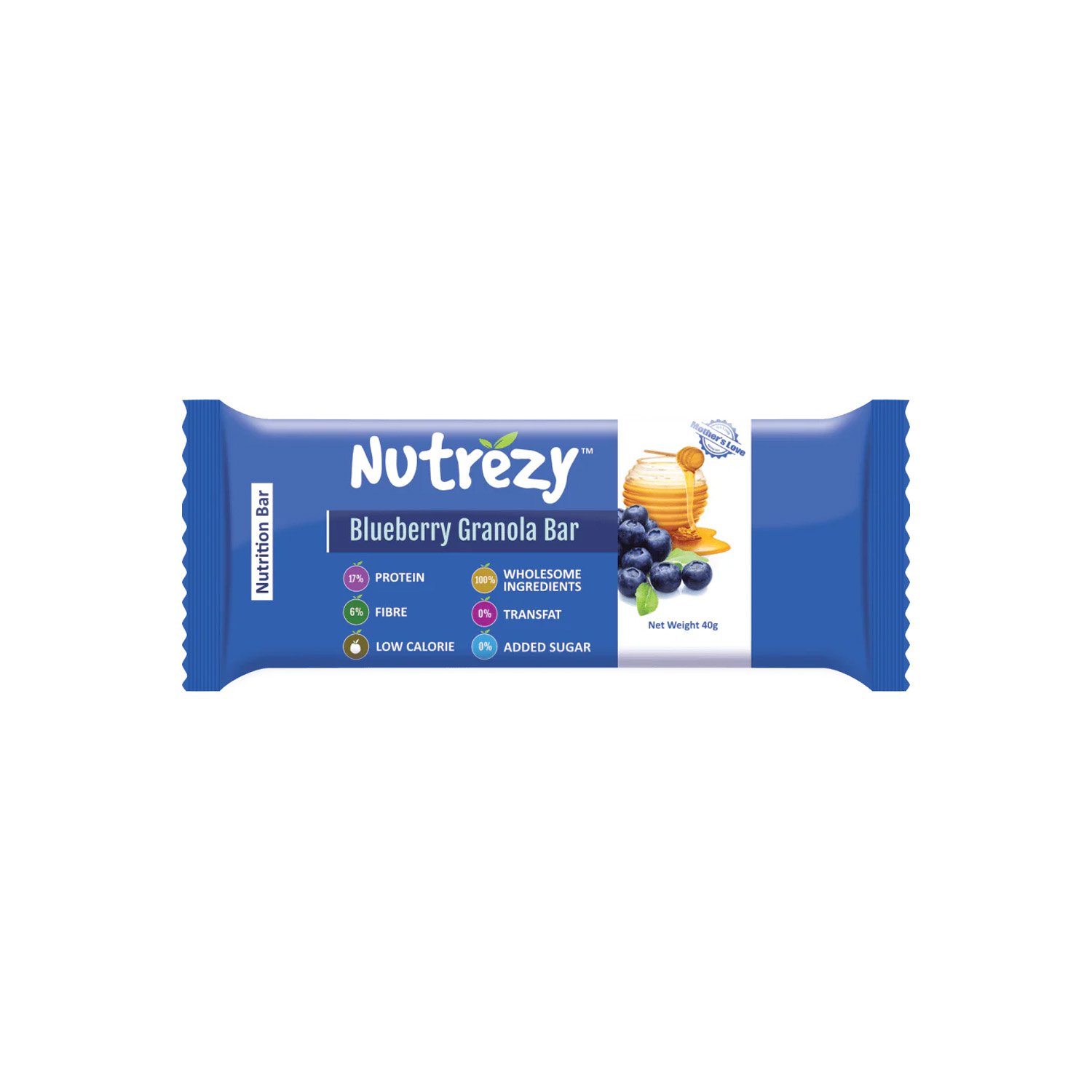 Nutrezy Blueberry Granola Bar 40 grams