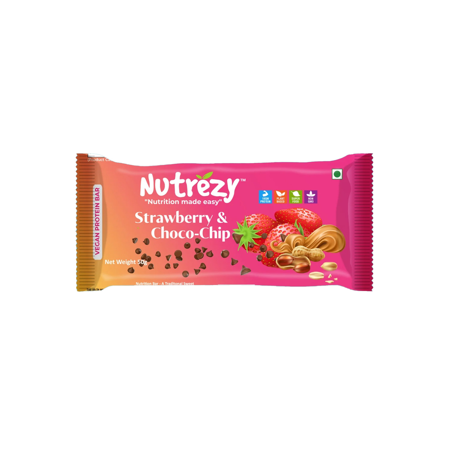Nutrezy Strawberry & Choco Chip Bar 50 grams