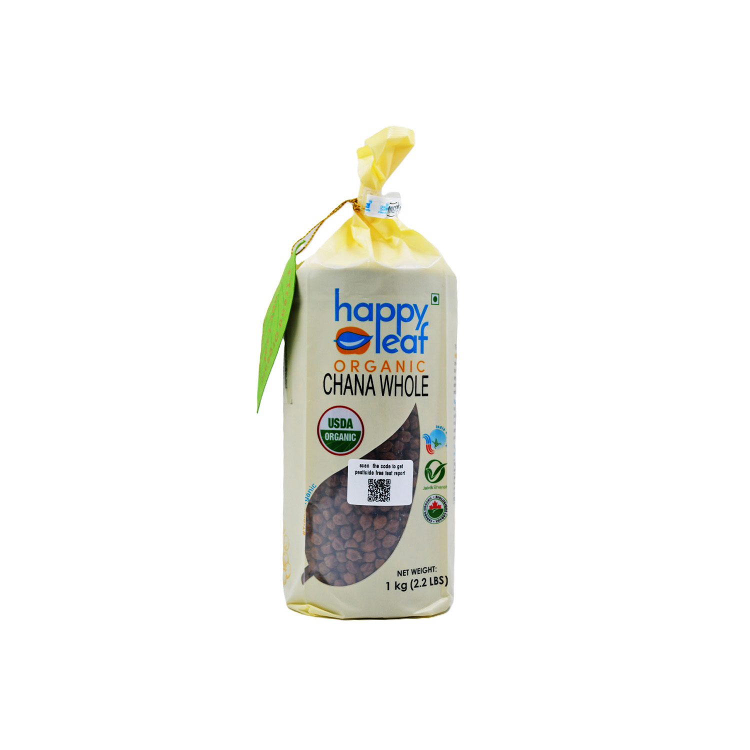 Happy Leaf Organic Chana Whole 1 kilograms
