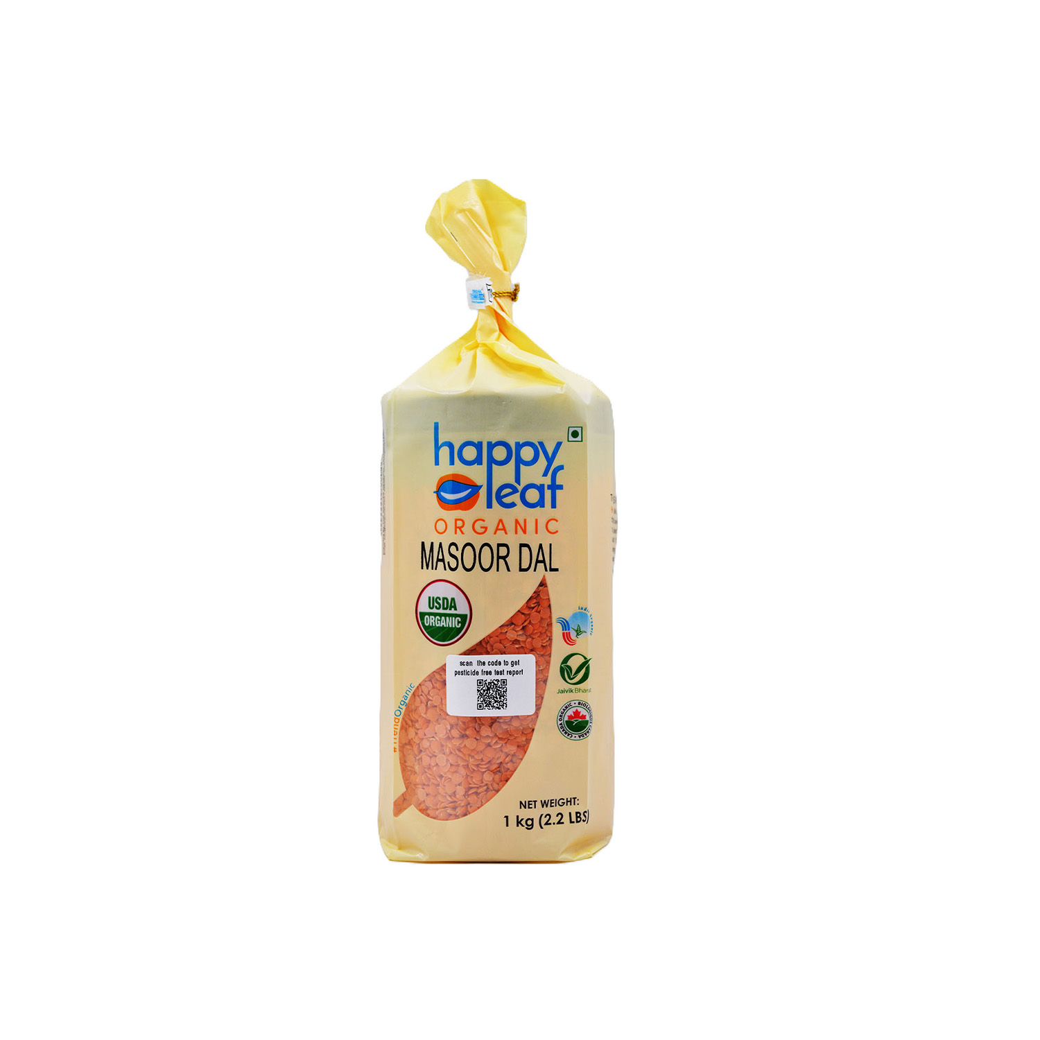 Happy Leaf Organic Masoor Dal 1 Kilogram