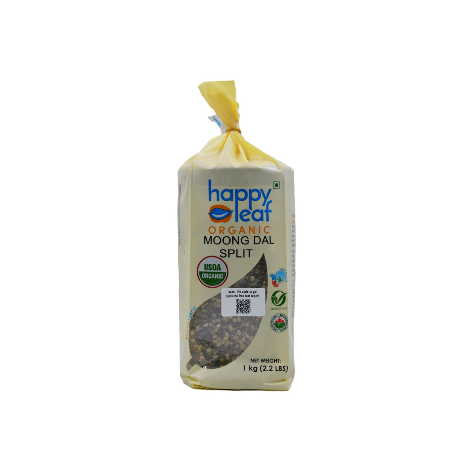 Happy Leaf Organic Moong Split 1 Kilogram