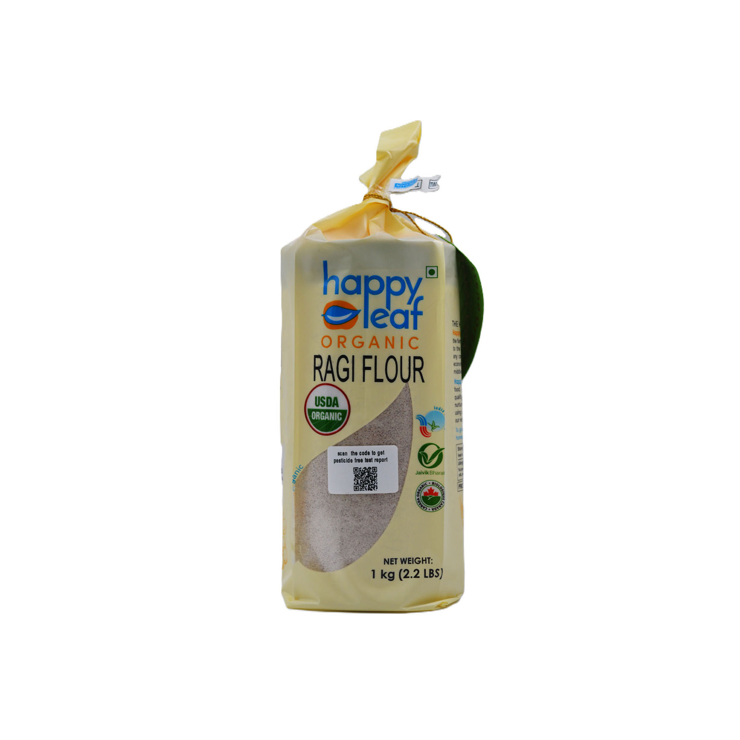 Happy Leaf Organic Ragi Flour 1 Kilogram