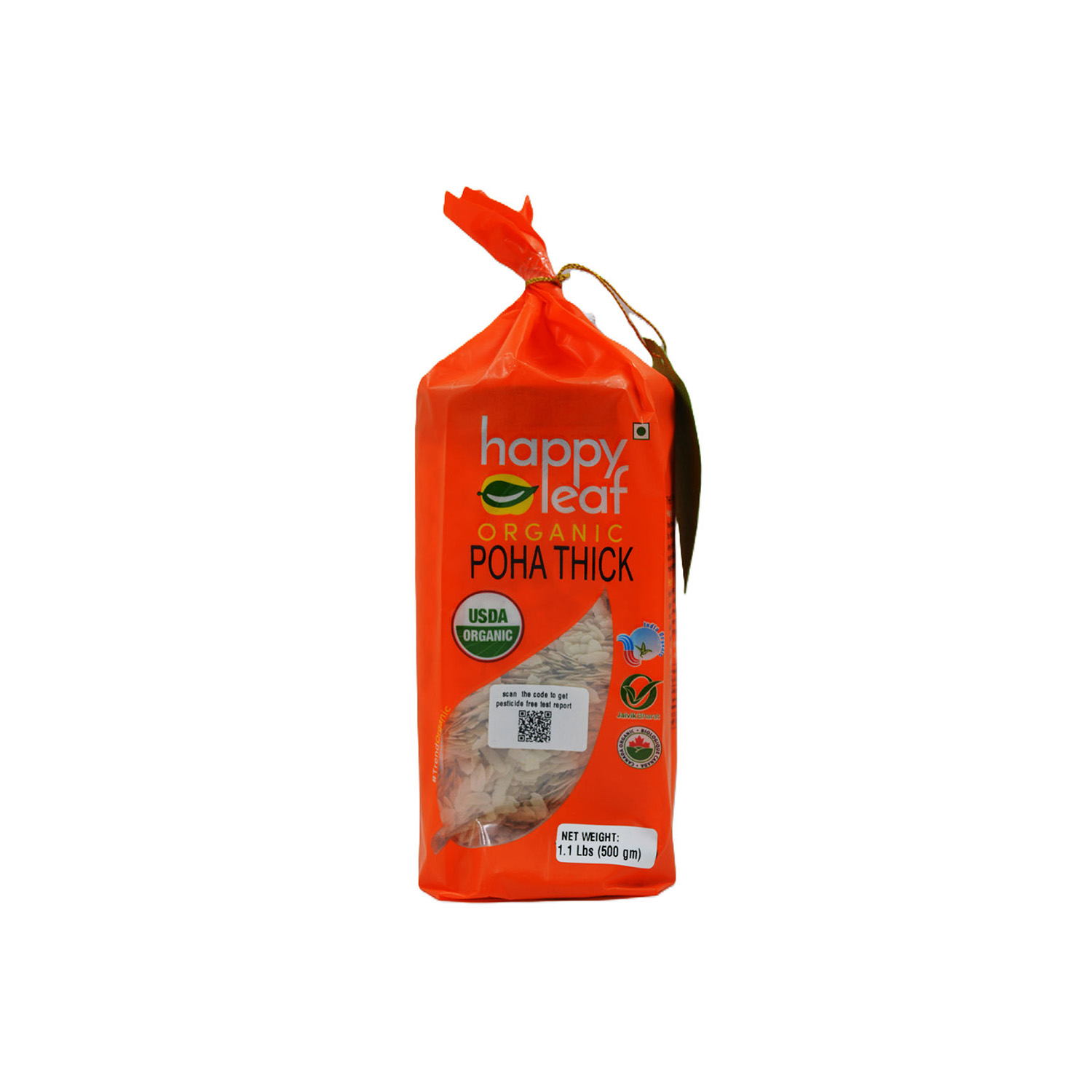 Happy Leaf Organic Poha Thick 500 grams