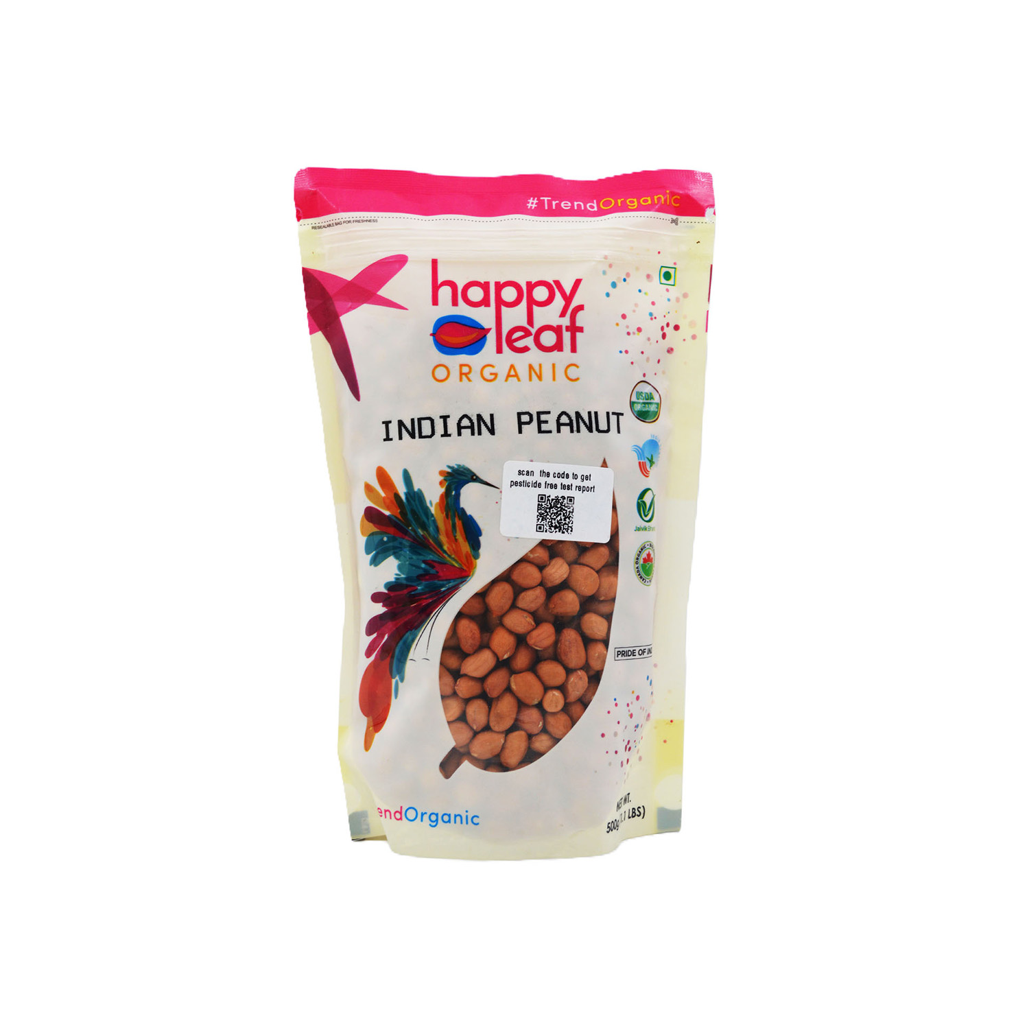 Happy Leaf Organic Indian Peanut 500 grams