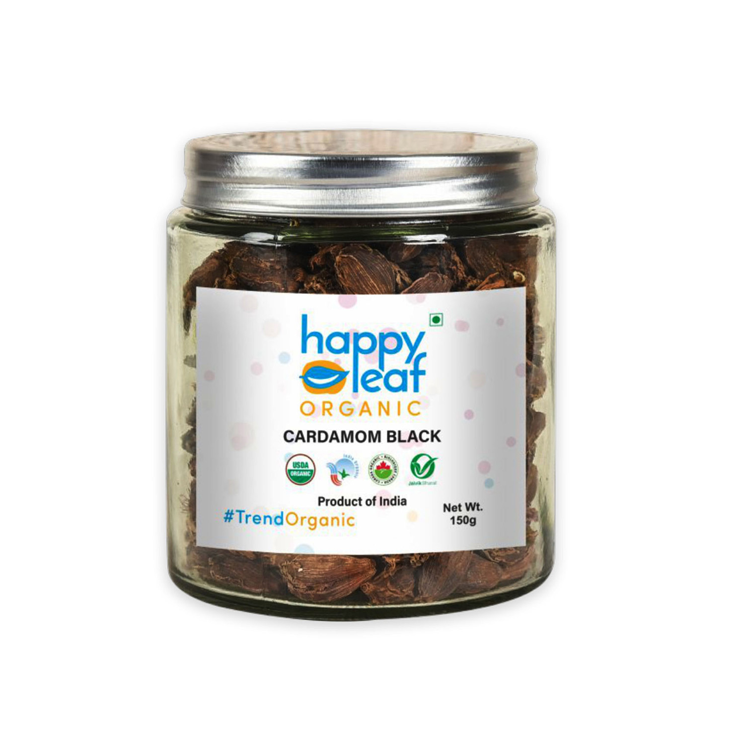 Happy Leaf Organic Cardamom Black 150 grams