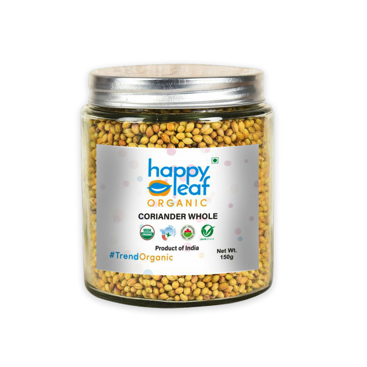 Happy Leaf Organic Coriander Whole 150 grams
