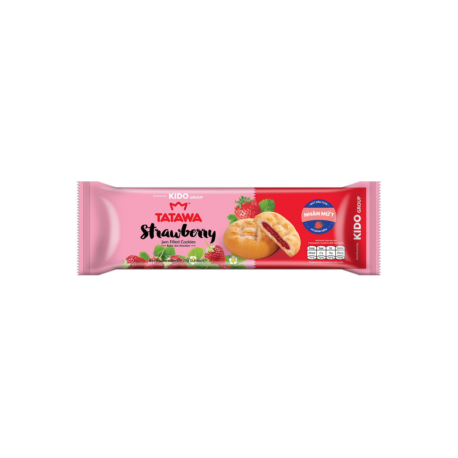 Tatawa Strawberry Jam Cookies 72G